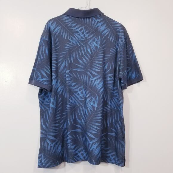 Tommy Bahama Island Modern Fit Tropical Leaf Print Collared Polo Shirt - Picture 3 of 10